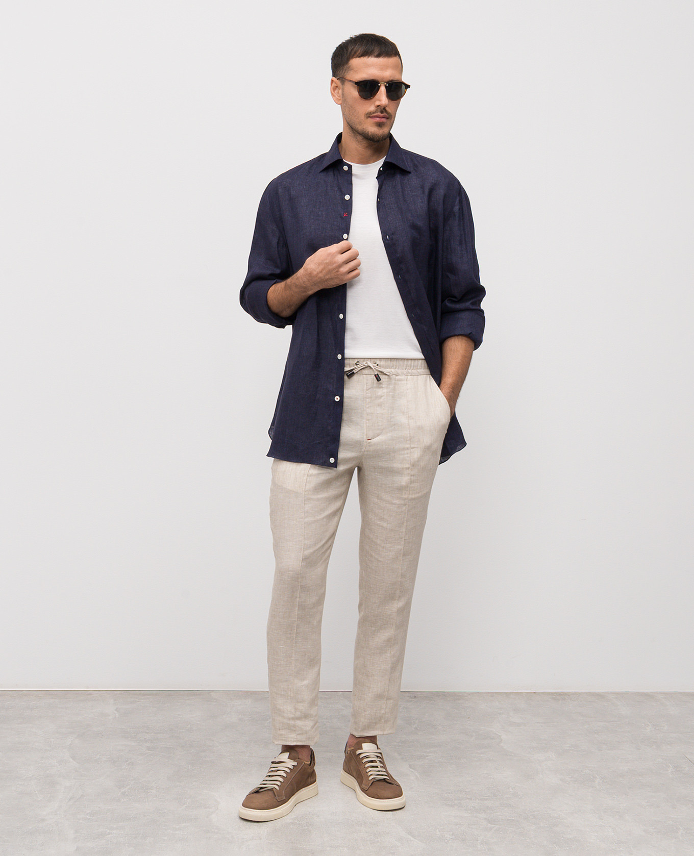 

Blue linen shirt ISAIA