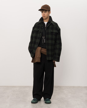 Ami Paris Green wool check shirt USH875WV0220m