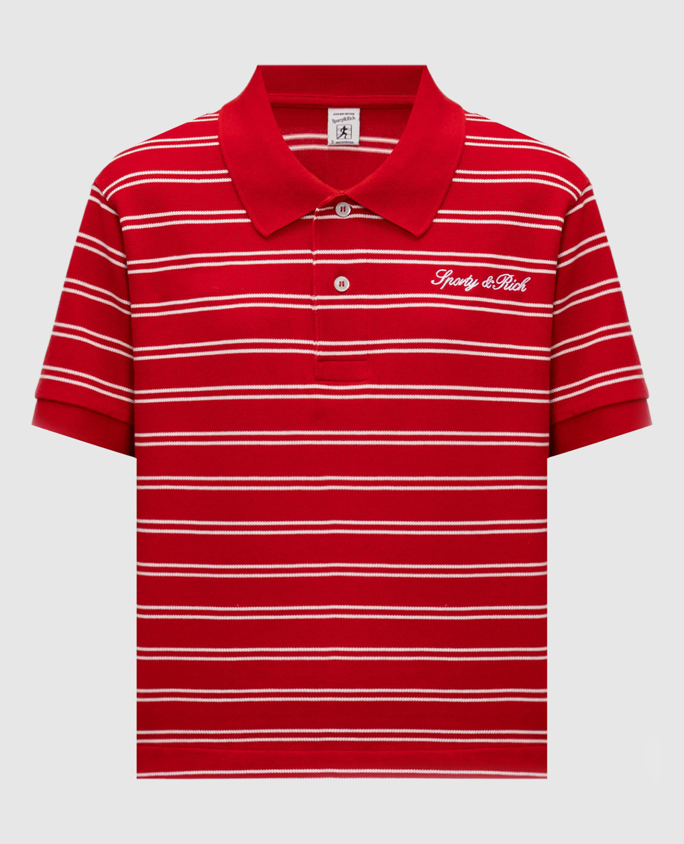 Rood gestreept poloshirt