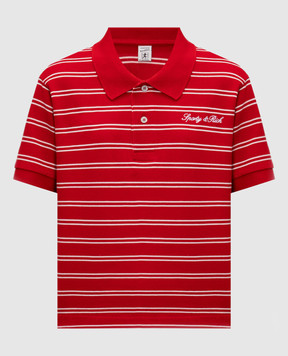 Sporty & Rich Red striped polo shirt TO085710326RE33