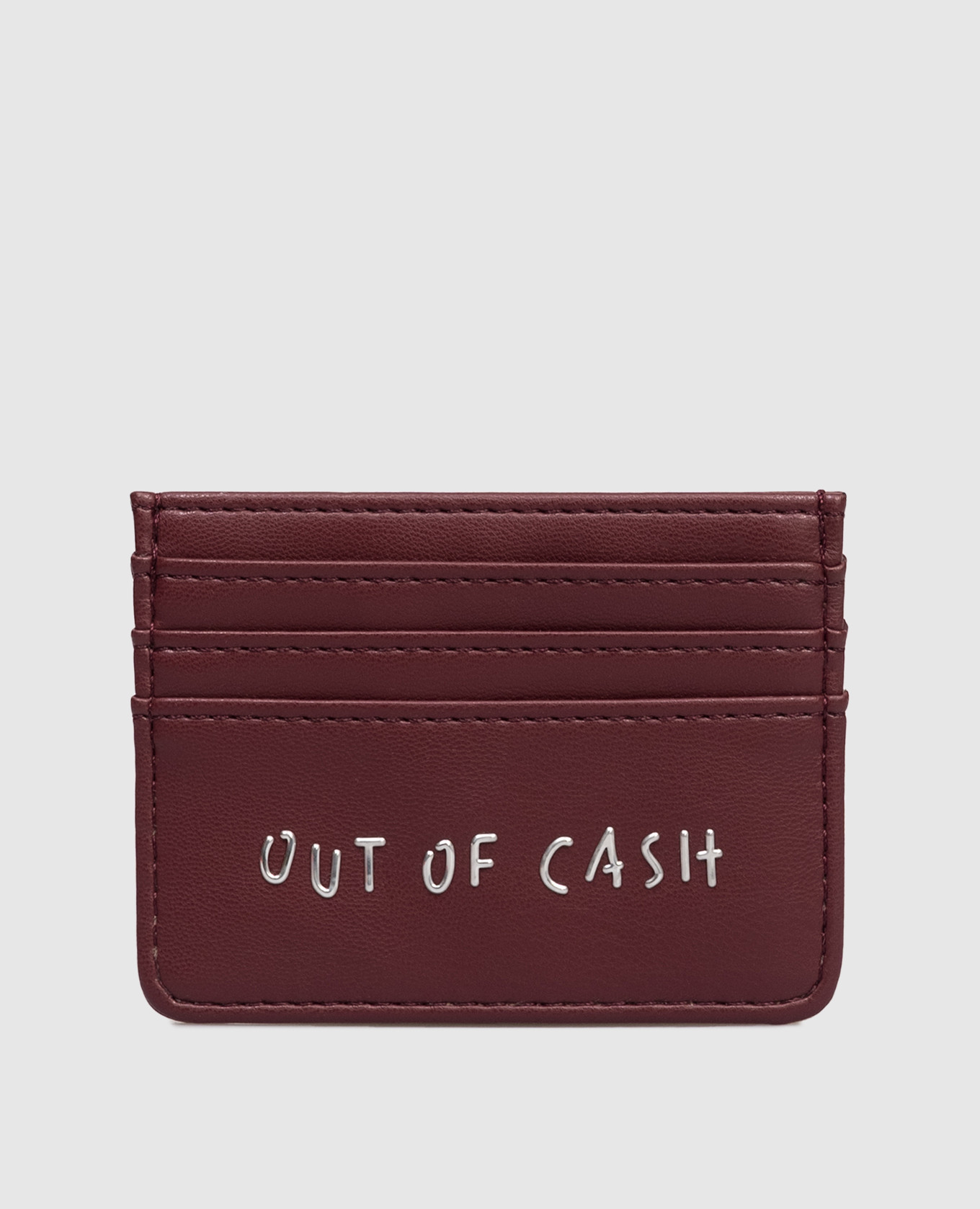 

Burgundy cardholder with inscription Max & Co