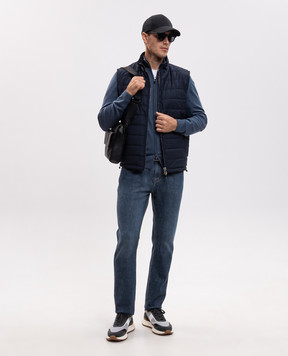 Canali Blue wool cardigan MK01149C0022
