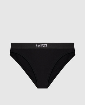 Maison Margiela MM6 Black briefs with logo pattern MKL840060