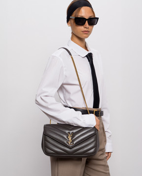 Saint Laurent Gray leather bag LOULOU 801439AAEAX
