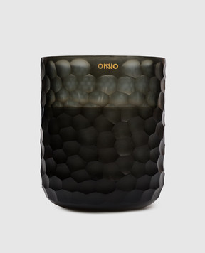 Onno Eternal L candle with Ginger Fig scent in a glass candle holder ON703G