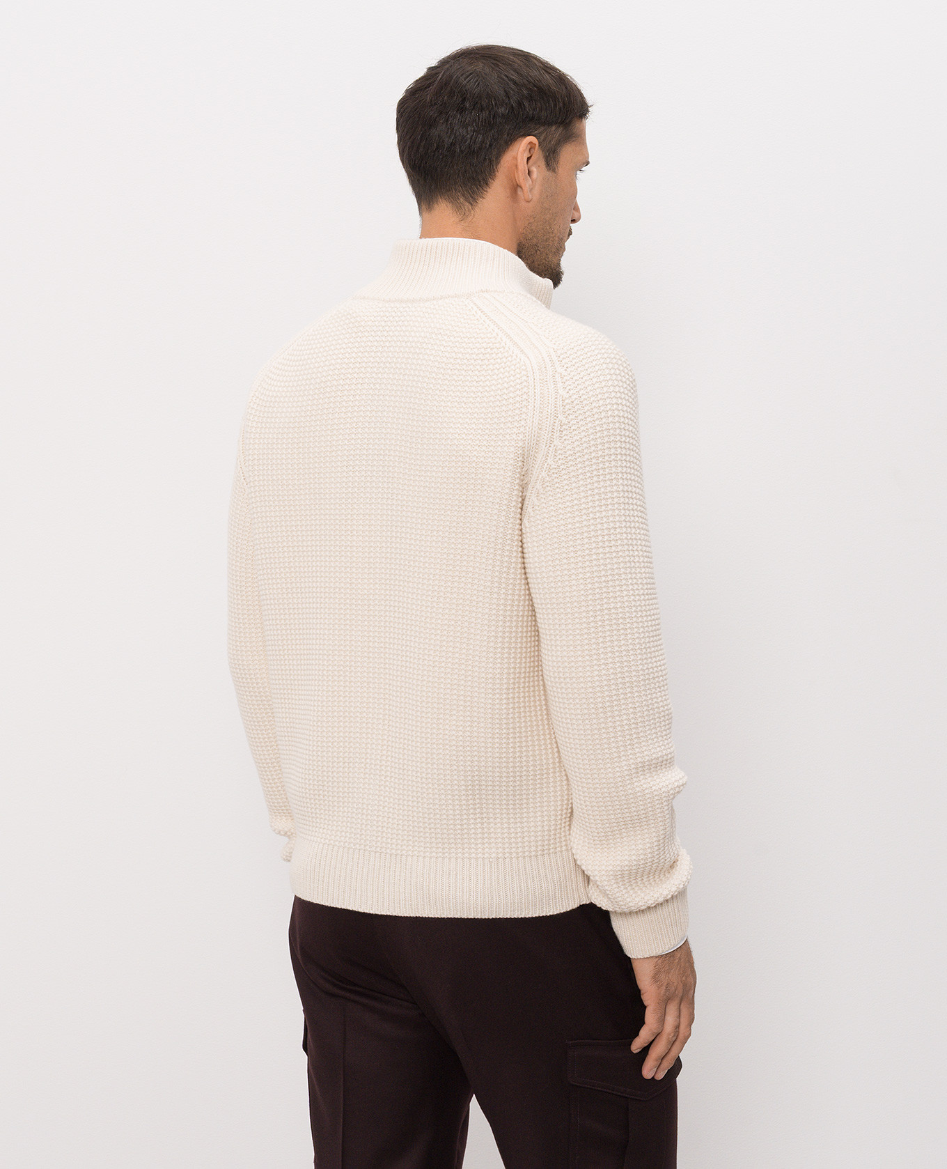 Ivory wool cardigan Peserico 4