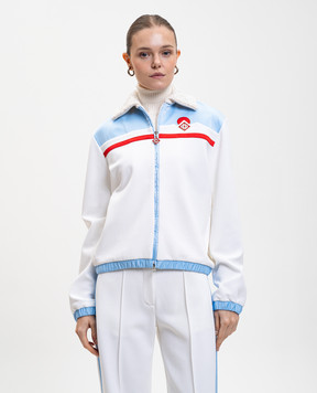 Casablanca White sports jacket with emblem WAW25JTP39801EXSKI