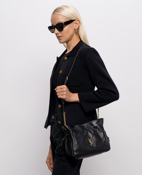 Saint Laurent JAMIE black leather pouch bag 862712AAB32