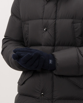 Woolrich Blue gloves with wool CFWOAC0347MBUF0659