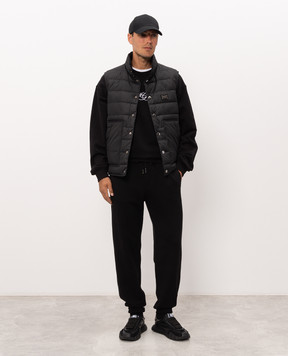 Dolce&Gabbana Black joggers with logo embroidery GVS2HZG7P9M