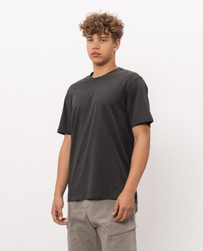 C.P. Company Grey T-shirt with textured logo MTS184A005100W