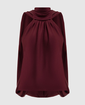 Simkhai Scarlett burgundy top with silk 6252138Q