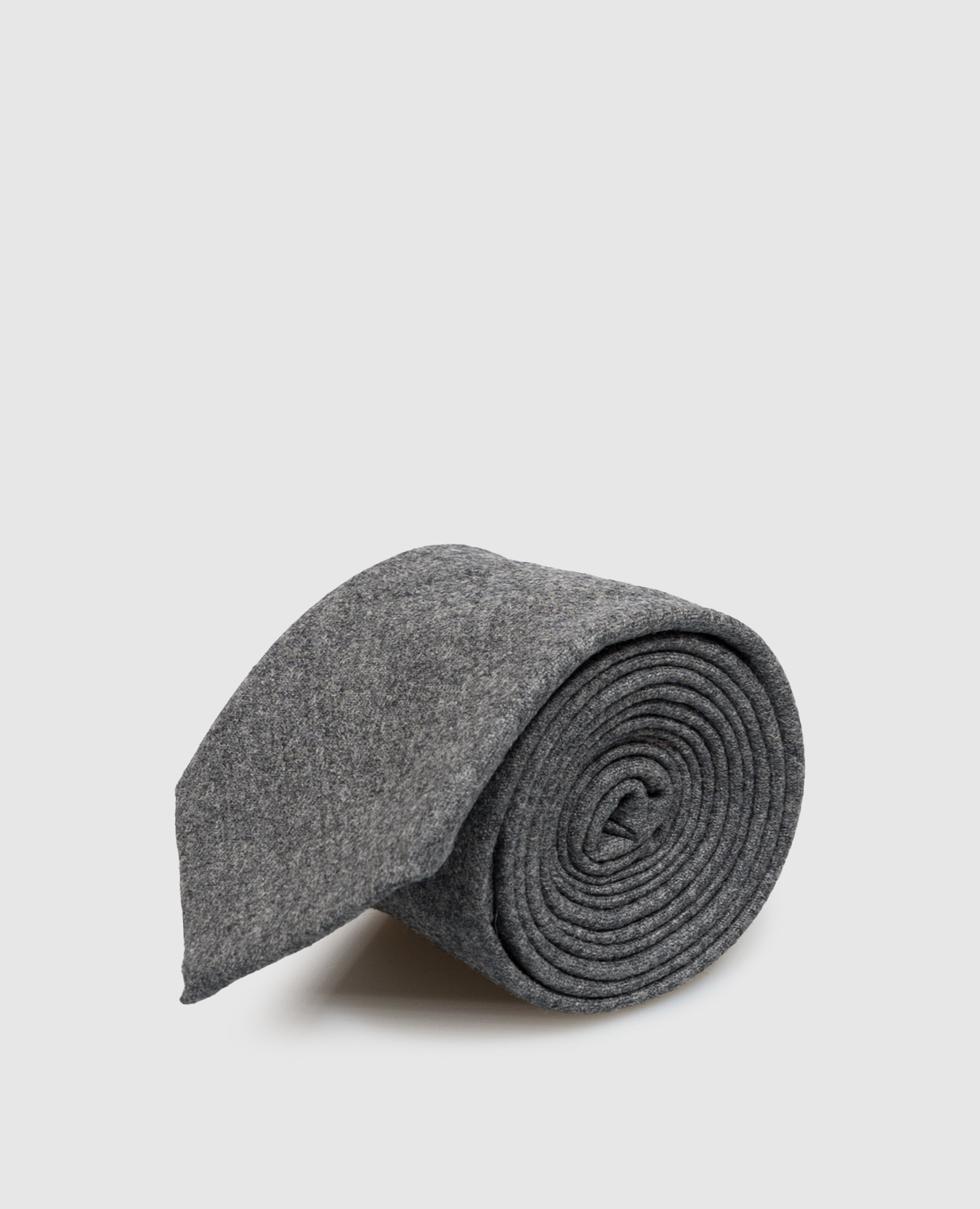 Gray wool tie
