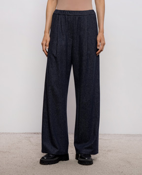 Simonetta Ravizza Massi blue wool pants F06PS71T120F