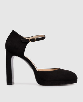 Stuart Weitzman Babette black suede sandals SM973