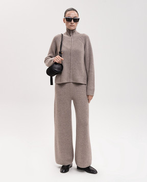 Allude Beige wool and cashmere pants 26517035