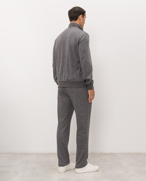 CAPOBIANCO Grey striped wool tracksuit 21M456GE0021M803GE00