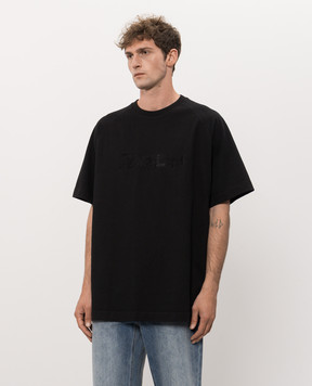 Juun.j Black T-shirt with embroidery JC6742P315