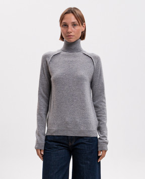 Dondup Gray wool and cashmere turtleneck DT450M01038D002