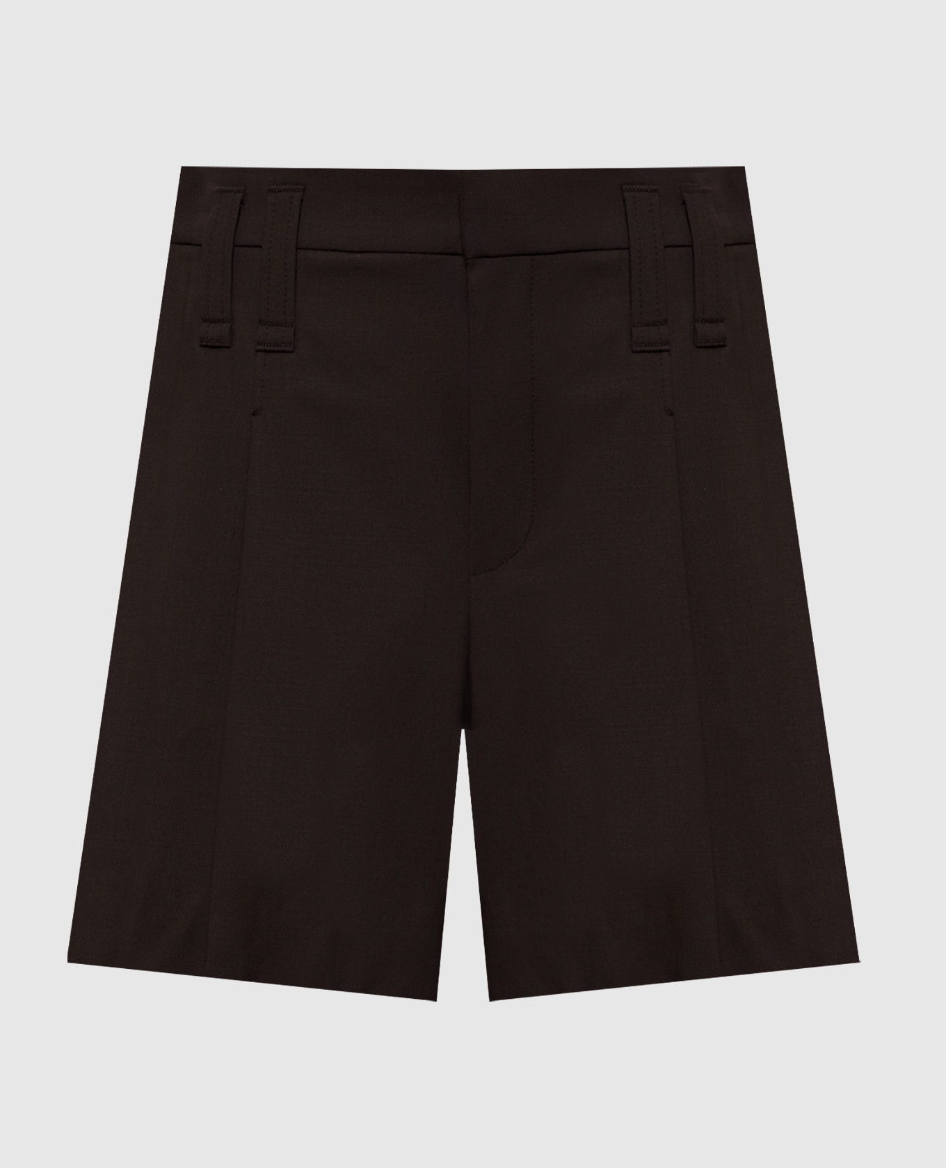 Brown shorts with wool