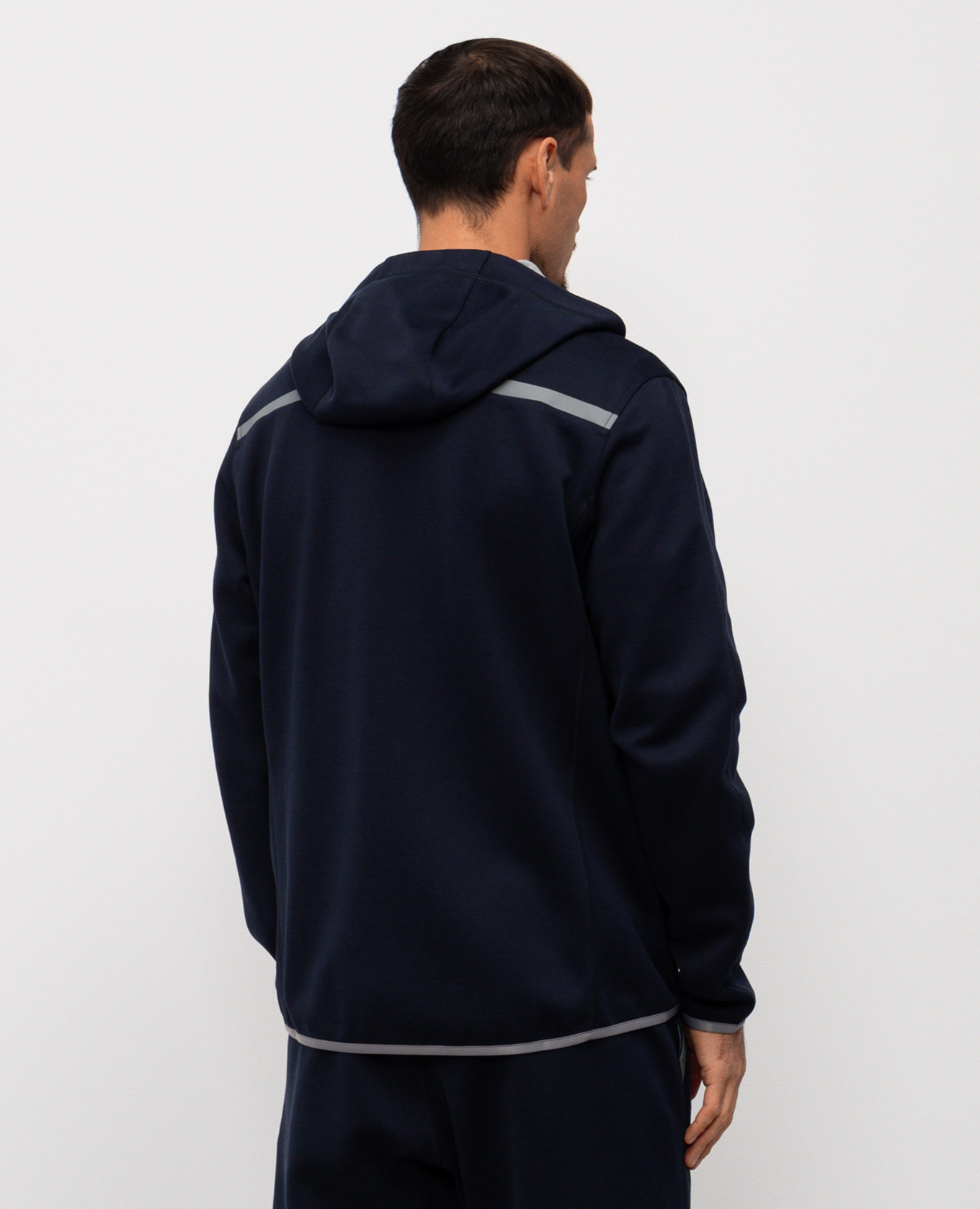 Blue sports jacket with emblem Brunello Cucinelli 4