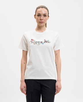 Alexander McQueen White T-shirt with brand logo 864169QZARQ