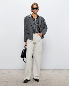 Momoni Kaja gray wool jacket MOJA04330MO