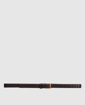 Bottega Veneta Dark brown leather belt 871643V0HW5