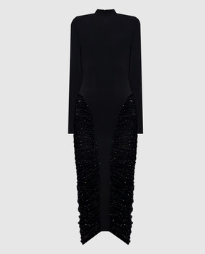 Nissa Black dress with crystals RS16715