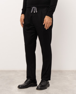 Cashmere&Whiskey Black wool and cashmere pants 02556R0775