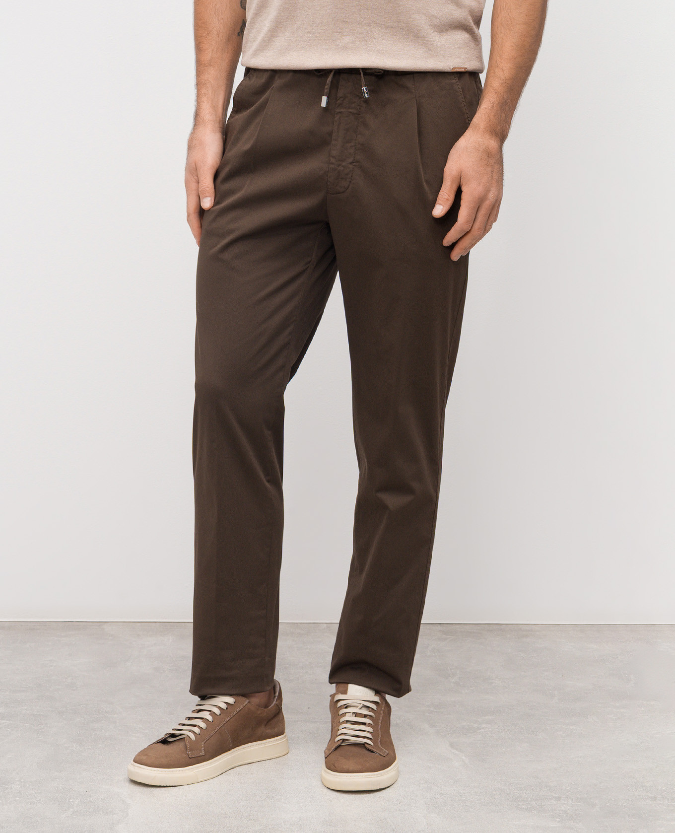 

Brown cotton pants Enrico Mandelli