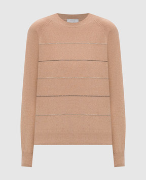 Peserico Beige wool, silk and cashmere sweater A99865F1209283
