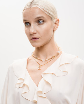 Twinset Gold double layer chain 261TA4430