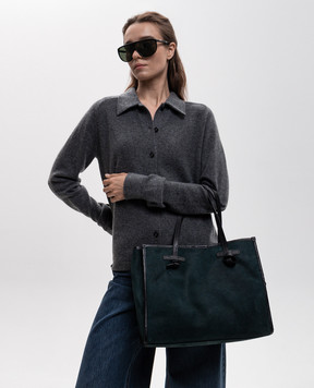 Gianni Chiarini Marcella green suede tote bag BS12470TMBY