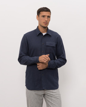 Kiton Blue shirt UMCBUBAH09849