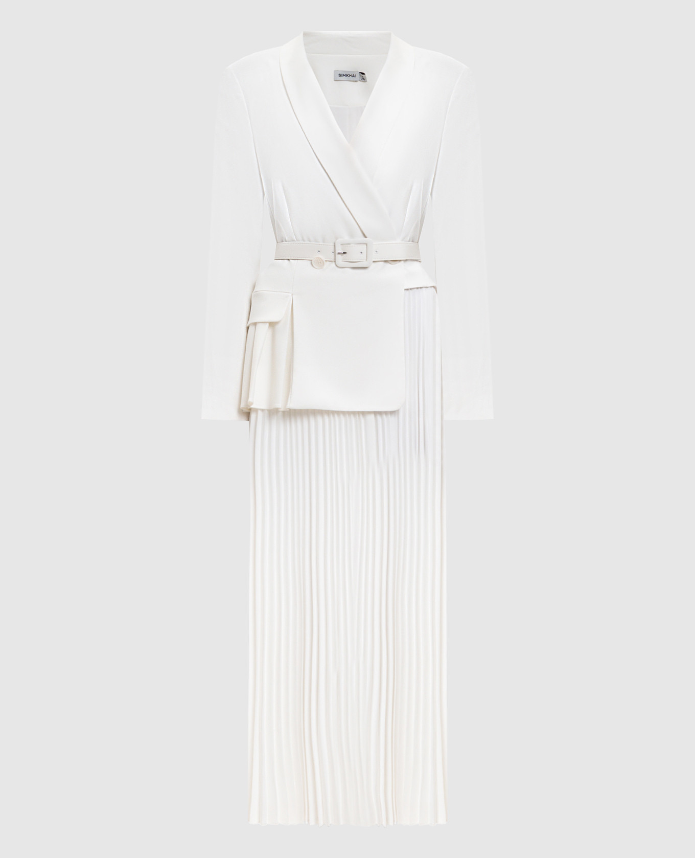 

Alexandra white dress with double design Simkhai