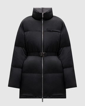 Be Florence Black down jacket with embroidered emblem BE2618