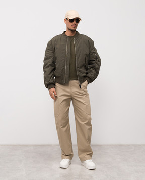 Givenchy Khaki long sleeve with logo BM71MH3YSA