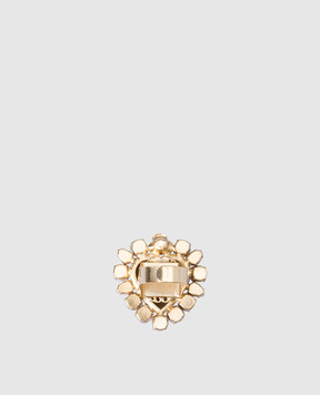 CelesteG Gold heart-shaped ring with crystals 1833