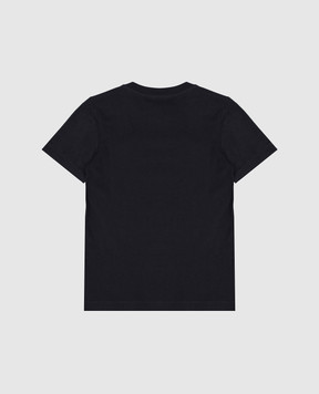 Moncler ENFANT Children's blue T-shirt with contrasting logo L29548C0001189AFV