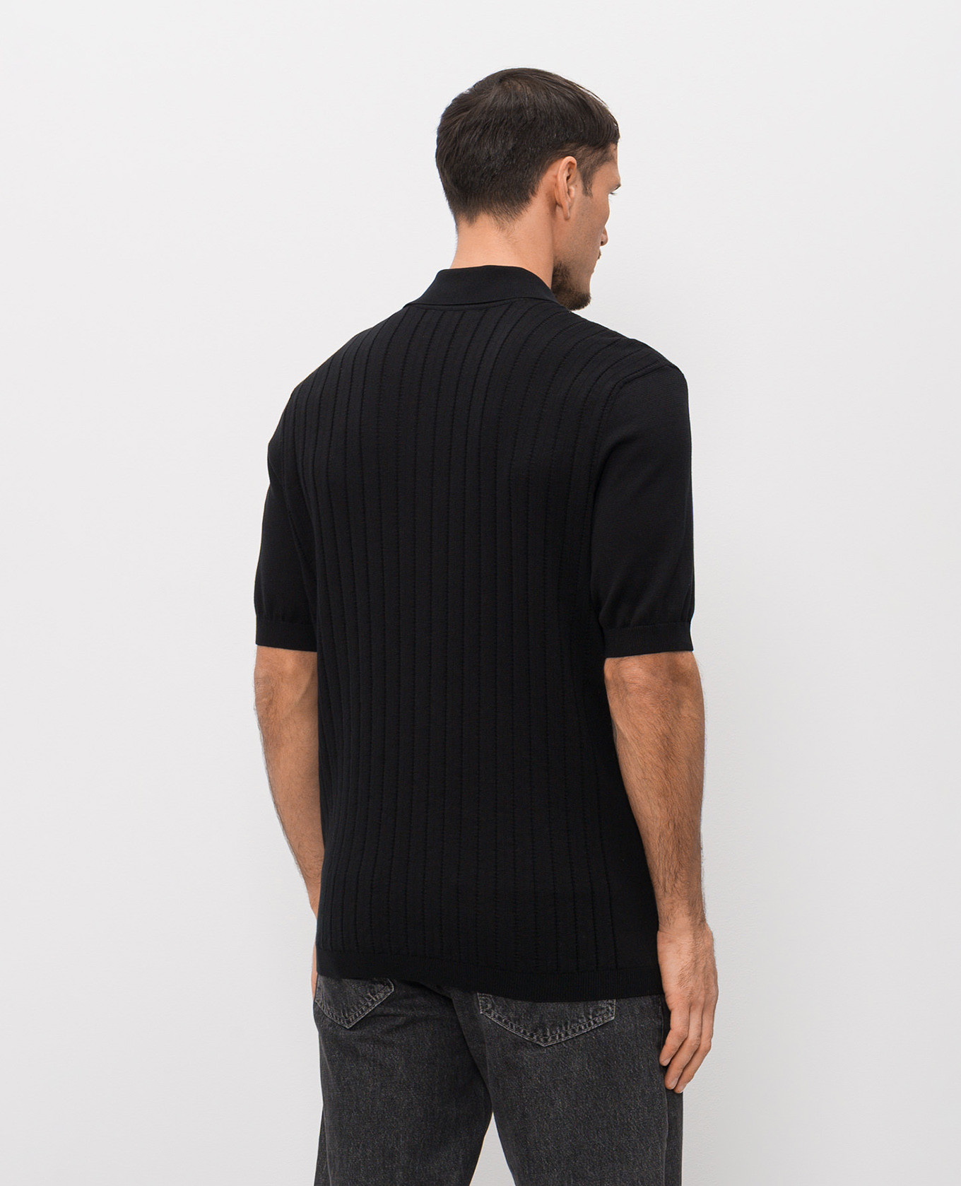 

Black shirt with woven pattern Brunello Cucinelli