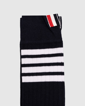 Thom Browne Blue ribbed cardigans MAS095A01690