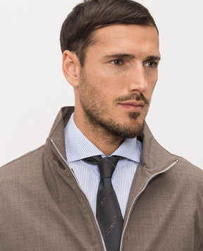 Brunello Cucinelli Gray silk tie MX8640018P