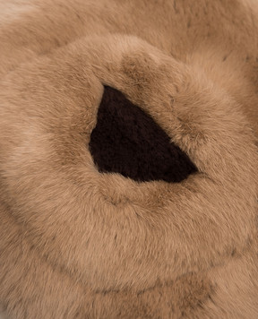 Yves Salomon Enfant Children's brown rabbit fur bag 27WEA305XXREXX