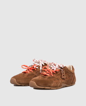 Nokwol Atlas brown suede sneakers with logo ATLAS