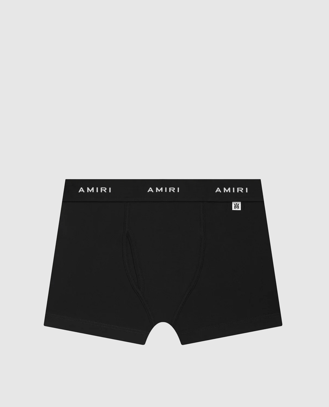 Set of black boxer briefs with logo pattern