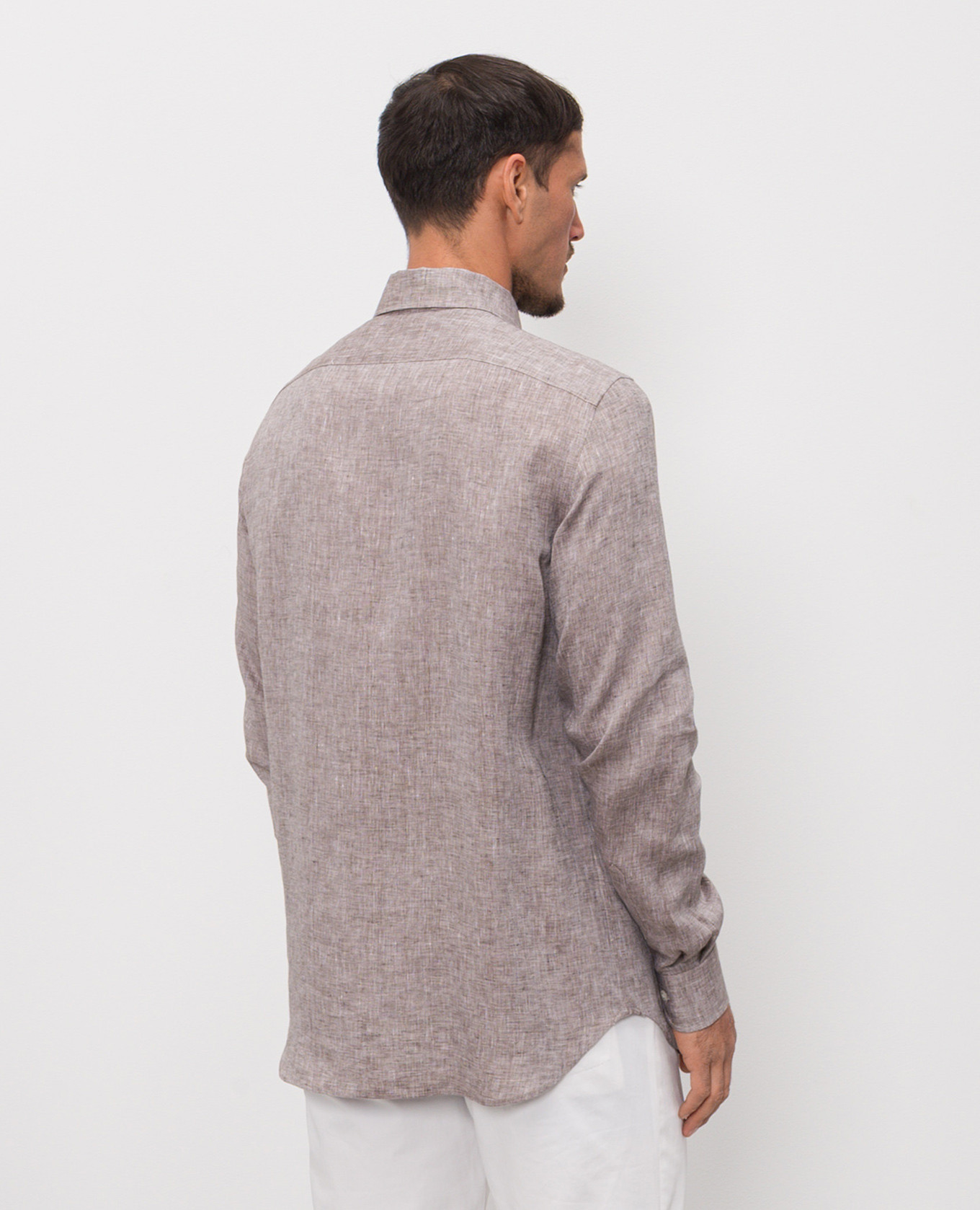 

Brown linen shirt Enrico Mandelli