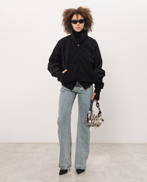 Vetements Black jacket with logo embroidery MH27TJ110Bw