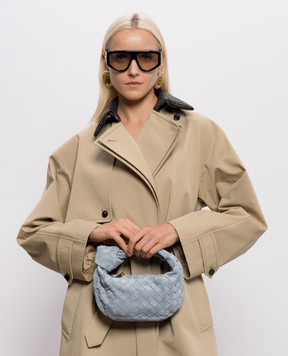 Bottega Veneta Jodie blue suede hobo bag 651876V5ZZ0