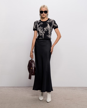 Etro Black wool top with contrasting pattern WRKE0426AQ12V